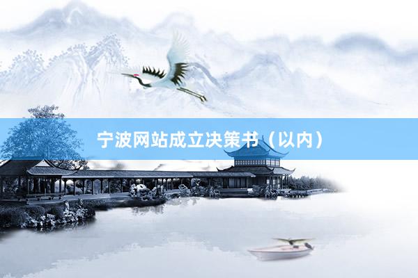 宁波网站成立决策书（以内）